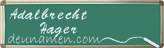 Adalbrecht Hager Visitenkarte